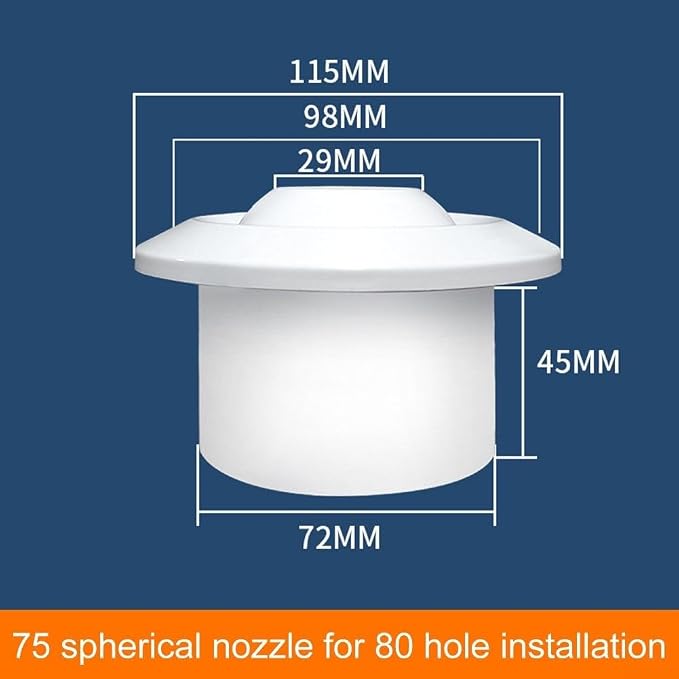 ABS Round Air-Conditioning Exhaust Vents, 360 Degree Rotating Spherical Jet - Image 9