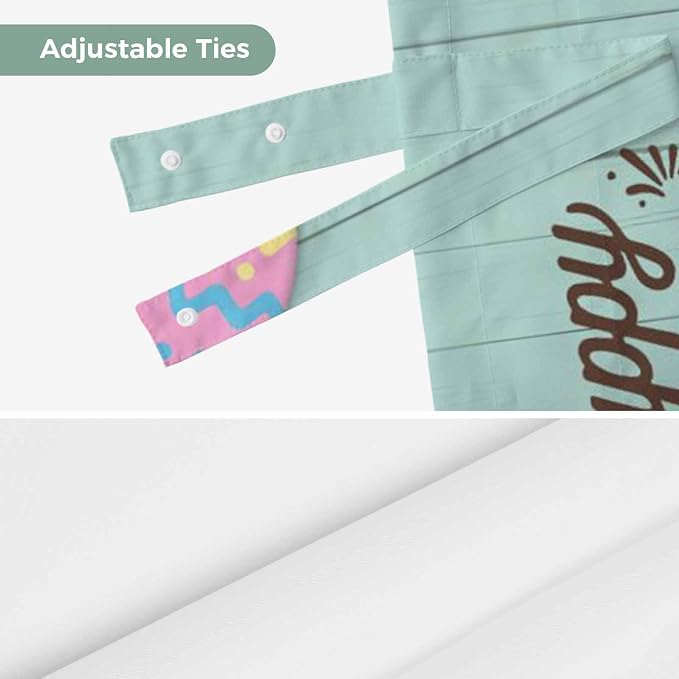 Green Easter Tie Up Valance Curtains - Image 7