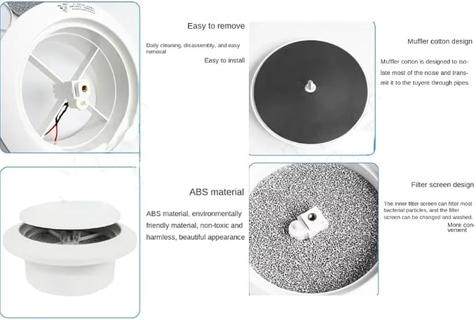 Adjustable Exhaust Outlet, Circular Press Type Air Inlet, - Image 7