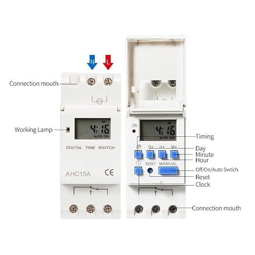 Timer Switch, WenzhiIoT AHC15A AC 110V/16A Weekly Programmable Timer Relay - Image 3