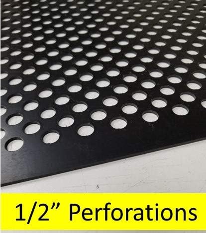 2'x2' Black Plastic Perforated Tile, 10 Pack, - Image 2