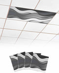 Yukro 4 Pack Black Ombre Fluorescent Light Covers Grey White Gradient Abstract by Unknown