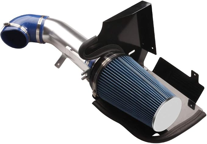 4 inch Cold Air Intake Silver Tube + Heat Shield by MOOSUN