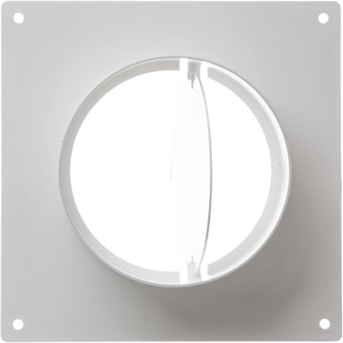 Duct Connector Flange with Backdraft Damper – Plastic Round Vent Pipe Adapter – - Image 6
