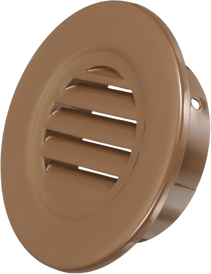 PATIKIL 4.3" Round Air Vent, Louver Grille Cover Aluminum Alloy Soffit Vent by PATIKIL