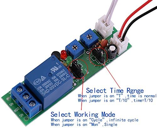 DC 12V Adjustable Cycle Times Switch Module Delay On/Off Timer Delay Switch - Image 5