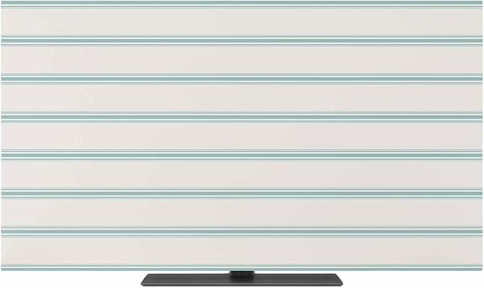 Abstract Teal Stripe Geometric Art Indoor TV Cover, Elastic TV Screen Protector by Unknown