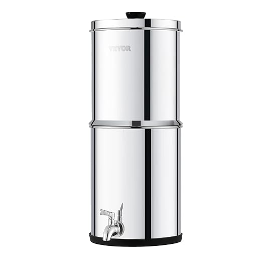 VEVOR Gravity-fed Water Filter System, 2.25G 304 Stainless-Steel Countertop - Image 9