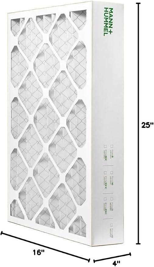 Mann+Hummel 16x25x4 MERV 11 Pleated HVAC AC Furnace Air Filters. Quantity 2. - Image 8
