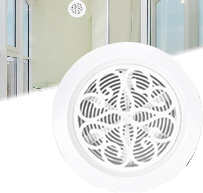 Round Air Vent Cover, Adjustable HVAC Grille, High-Quality ABS Material by Unknown