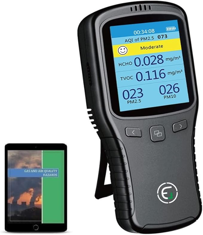 EG Air Quality Monitor, Formaldehyde Detector, Pollution Meter, Tester; Detect by EG