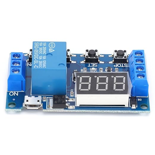 Fafeicy Relay Module, Delay Cycle Timing Circuit Switch, LCD Display, Micro USB - Image 8
