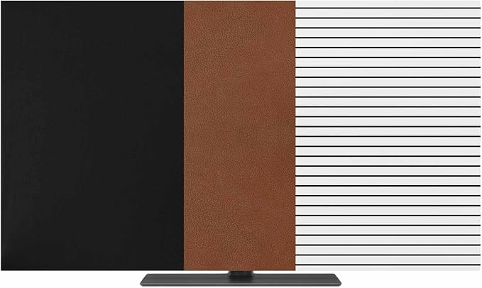 Vintage Black Brown Color Block Indoor TV Cover, Elastic TV Screen Protector by Unknown