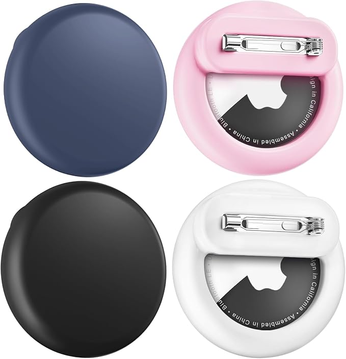 for AirTag Holder 4 Pack for Kids Hidden, Hidden Discreet Toddler Tracker by Wowwat