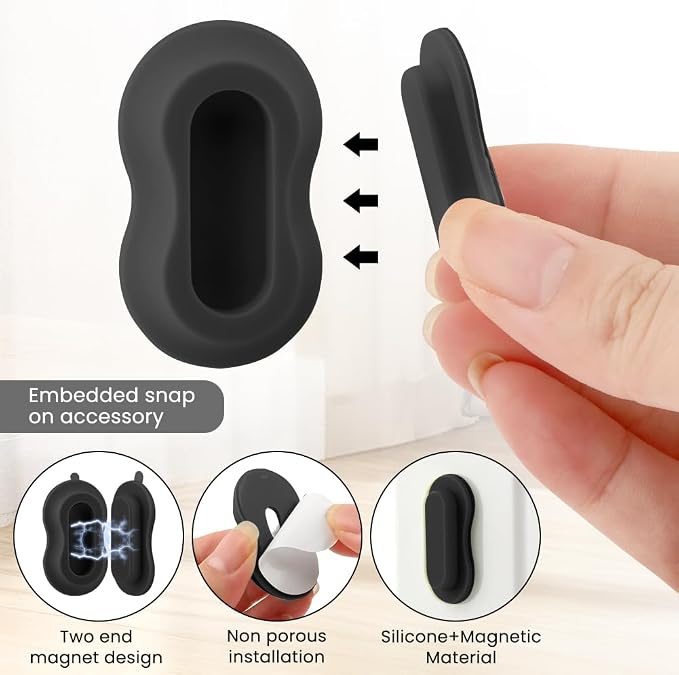 6 Pack Magnetic Remote Control Holder Wall Mount, Silicone Magnetic Organizer - Image 3