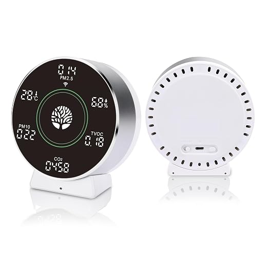 8-in-1 IAQ SensorsWireless, Air Quality Monitor Indoor, CO2 TVOC Temperature - Image 9