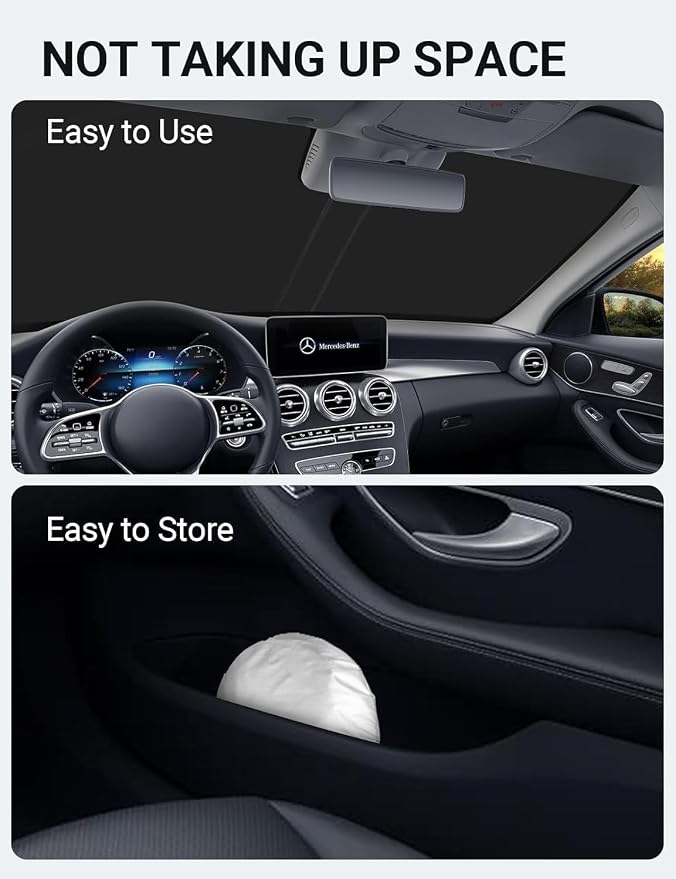 Proadsy 2026 Upgrade Front Windshield Sun Shade Foldable Sunshade Protector - Image 8