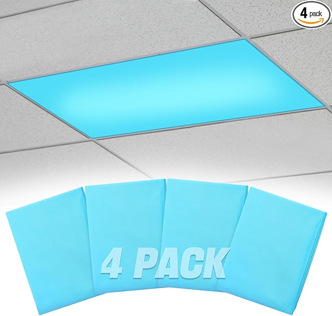 Fluorescent Light Covers with 10 Strong Magnets by Biubee