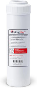 LiquaGen Activated Alumina + Carbon + KDF-55 Replacement Water Filter Cartridge by LiquaGen