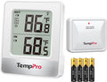TempPro Indoor Outdoor Thermometer Wireless 500FT, Outside Greenhouse by TempPro