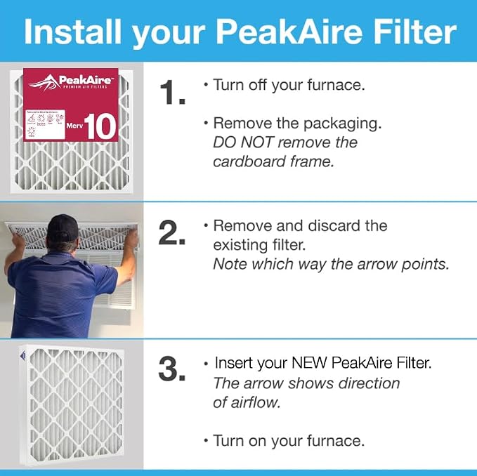 Merv 10 Standard 14" x 30" x 1" Air Filter - Image 5