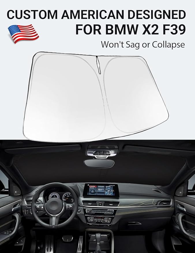 Proadsy 2026 Upgrade Windshield Sun Shade Custom Fit 2018-2023 BMW X2 F39 - Image 2