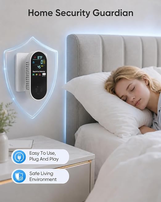 4-in-1 Indoor Air Monitor, Plug-in Room Environment Monitor - Image 5