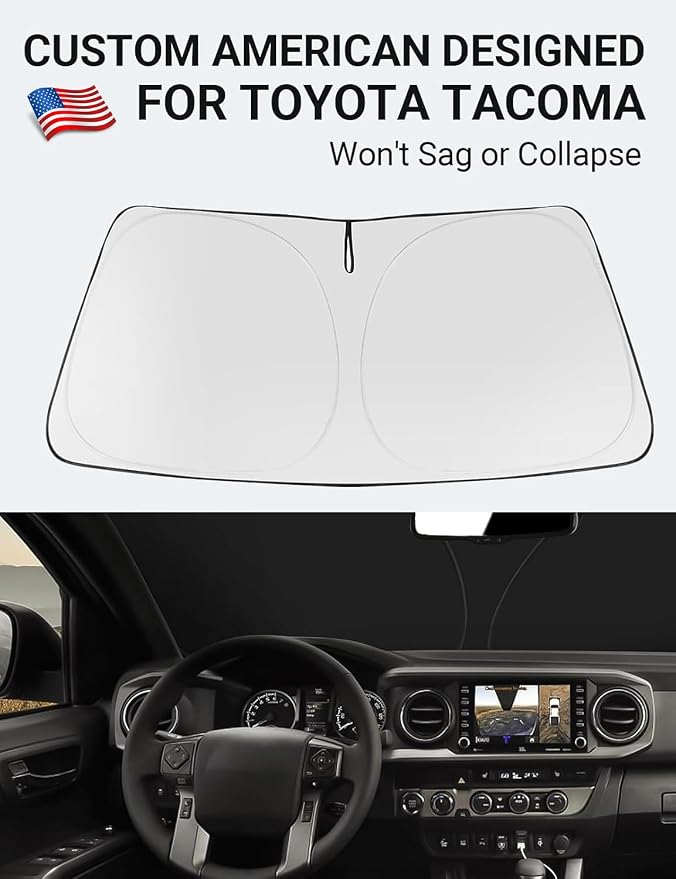 Proadsy 2026 Upgrade Front Windshield Sun Shade Foldable Sunshade Protector - Image 2