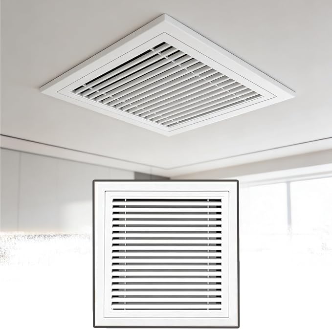 White Steel Air Vent Covers 18"x38" by Unknown