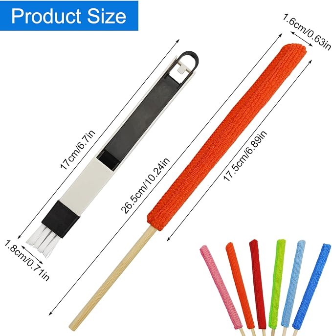 12 PCS Microfiber Detail Duster Sticks, Mini Duster Crevice Cleaning Tool - Image 2