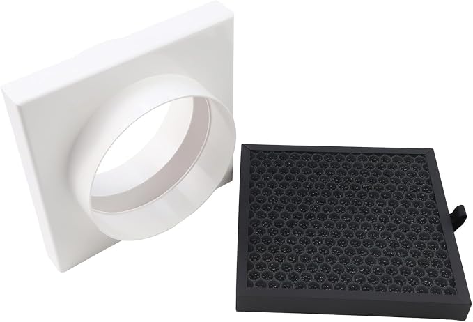 Duct Air Filter, Activated Carbon ABS Shell Ventilation Pipe Filters Fit - Image 5