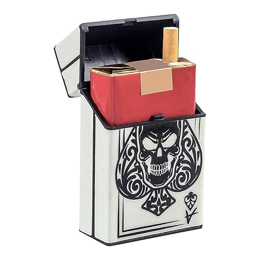 Case - ABS 62x30x95mm 20 Capacity | Luminous Skull Box | Spring Loaded 20 Slot by Unknown