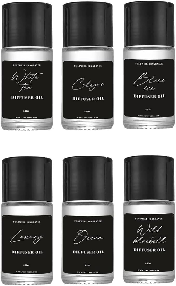 Featwell Car Air Freshener Essential Oil, 6 Bottles Essential Oils by Unknown