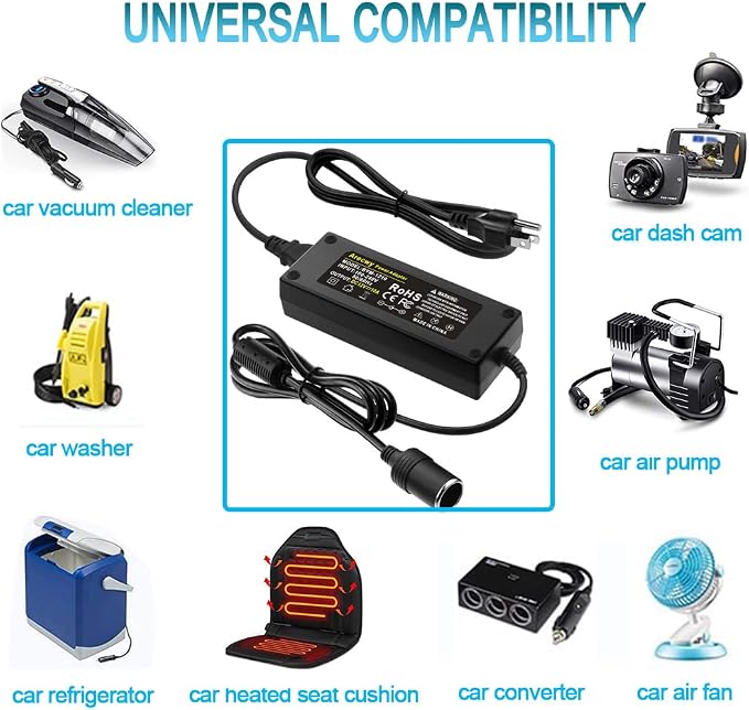 AC to DC Converter, 100V-240V to 12V 10A 120W | Car Cigarette Lighter Socket - Image 4