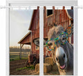 Farm Donkeys Bedroom Curtains 72 Inch Length, Window Curtains Tab Top, by Unknown