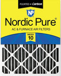 Nordic Pure 16x24x4 Pleated MERV 10 Plus Carbon Air Filter 1 Pack | Actual by NordicPure