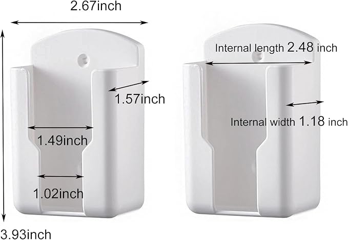 2pack Remote Control Holder, Self-Adhesive Wall Mount Phone Holder, Air - Image 2