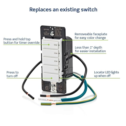 Leviton Countdown Timer Switch for bathroom fan and household lights, - Image 3