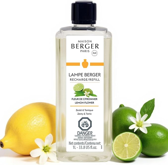 MAISON BERGER Lampe Berger Refill, 1 L, Lemon Flower | Catalytic Lamp Fragrance by MAISONBERGER