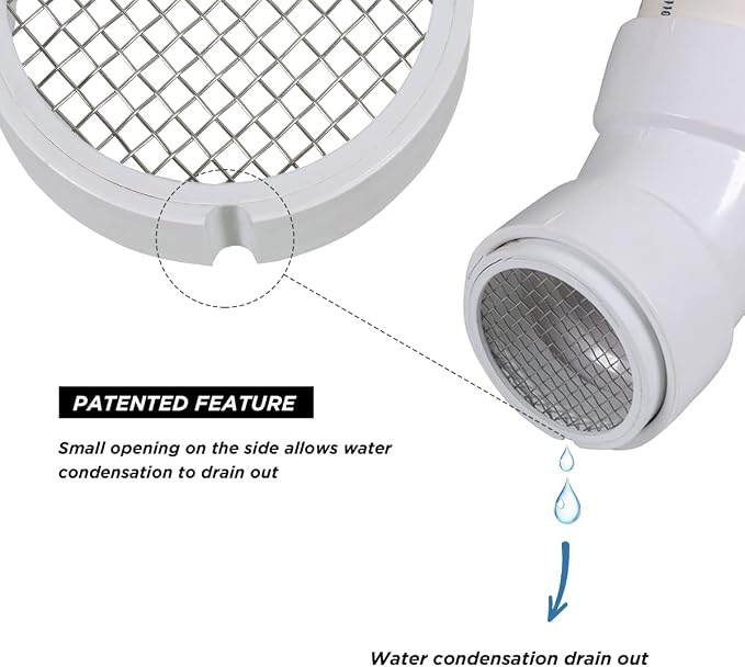 Raven R1508 Termination Cap Vent Cover Mesh Screen, Round Furnace PVC Pipe - Image 5