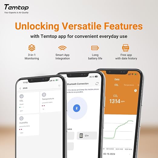 Temtop Smart Indoor Thermometer C1+ - Image 4