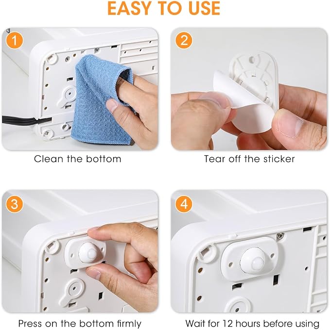 Aieve Self Adhesive Caster Wheels, 8 Pack Appliance Rollers - Image 7