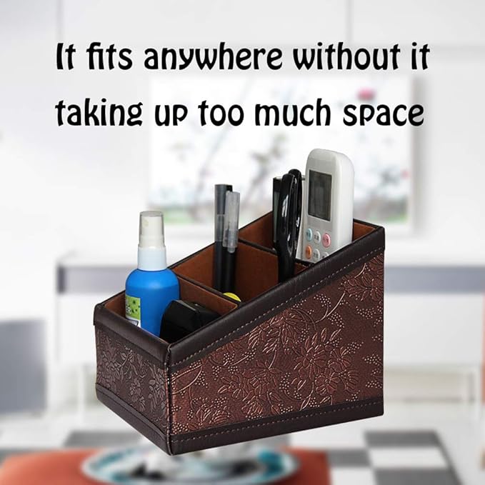 PU Leather Remote Control Holder Storage Container - Image 6