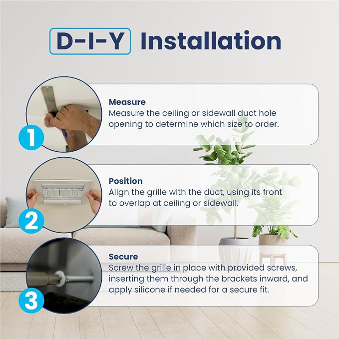 6x6 Aluminum 4-Way Air Register HVAC Vent Cover Wall Ceiling Multi-Shutter - Image 8