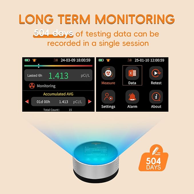 Radon Detector | 20-Year Radon Sensor | Long-Life Home Air Quality Monitor - Image 4
