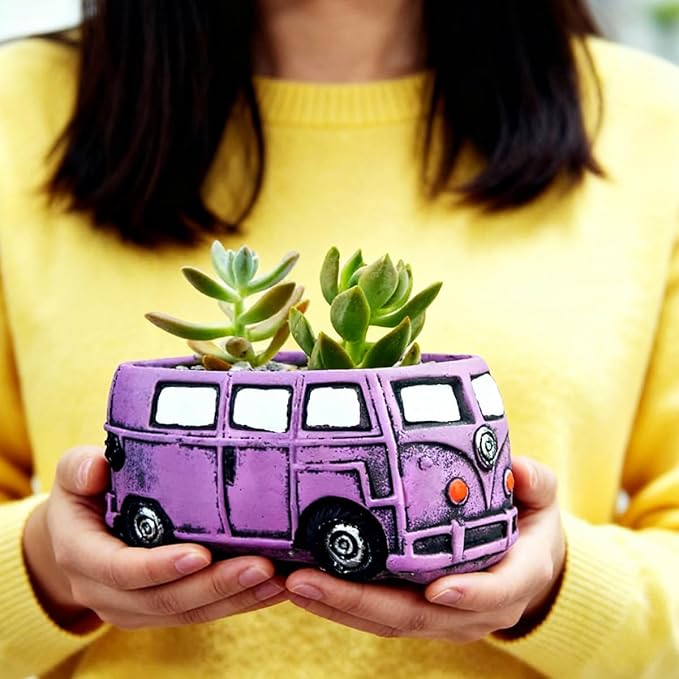 4 Pack Colorful Planters Pots, Indoor Small Plants Pots - Image 3