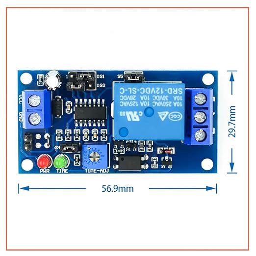 2 Pcs DC 12V Time Delay Relay Module Trigger Circuit Timer Timing Board Switch - Image 4