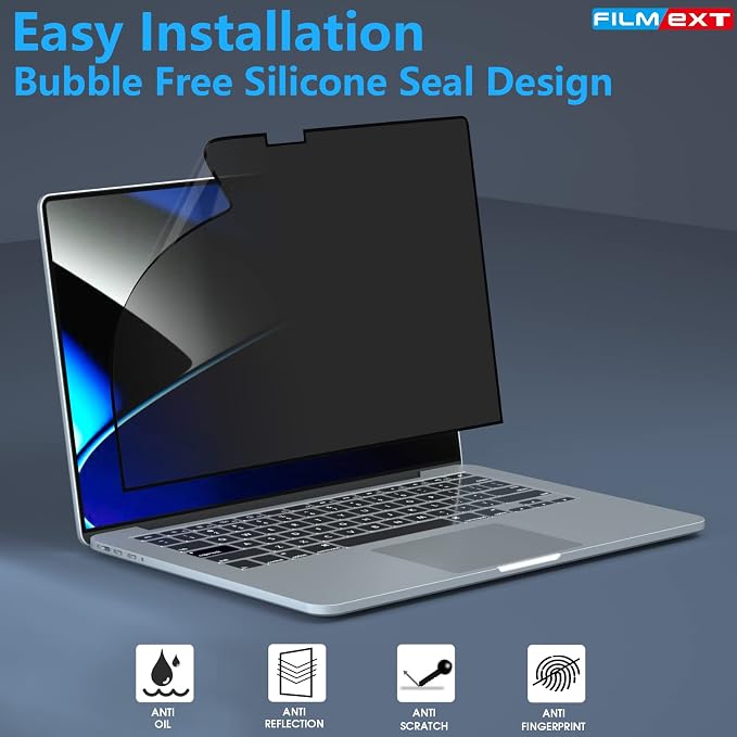 FILMEXT Privacy Screen for Macbook Pro 14 inch, Removable Macbook pro 14.2" - Image 4