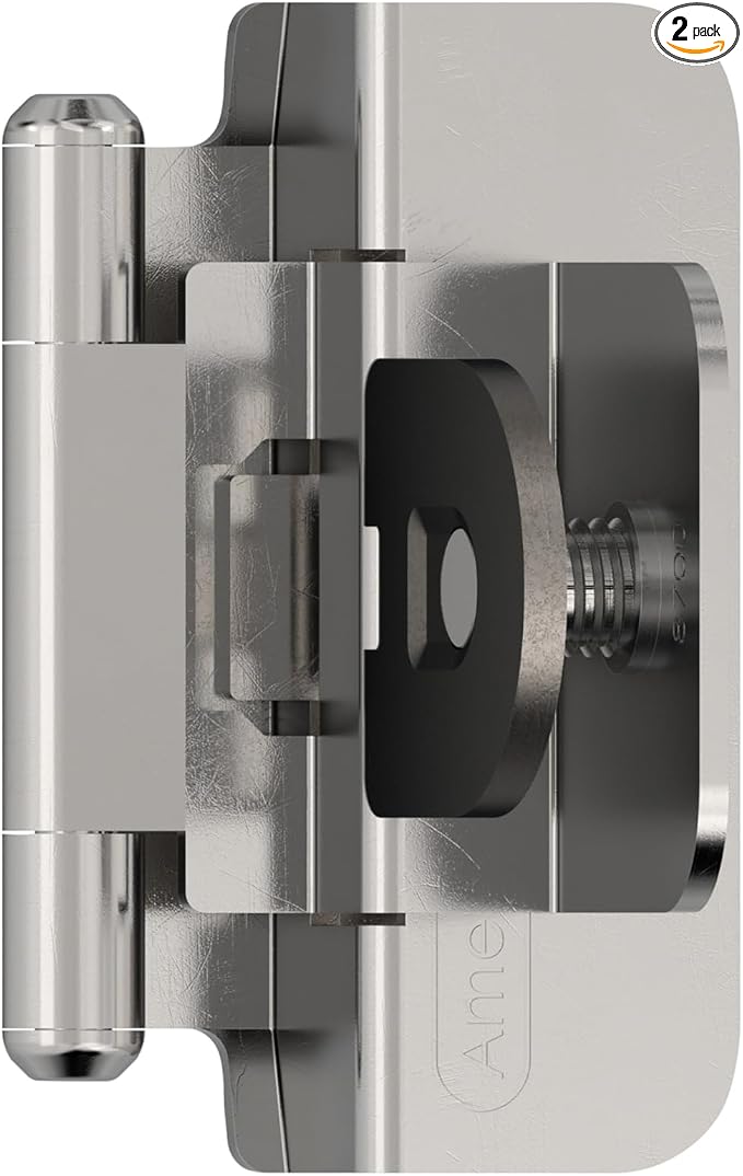Amerock BPR870026 | Cabinet Hinge | 3/8 in Inset Double Demountable | Polished by Amerock