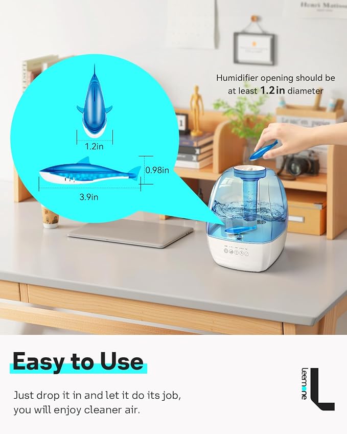 Leemone Humidifier Cleaner Shark, Demineralization Float Shark Compatible - Image 2